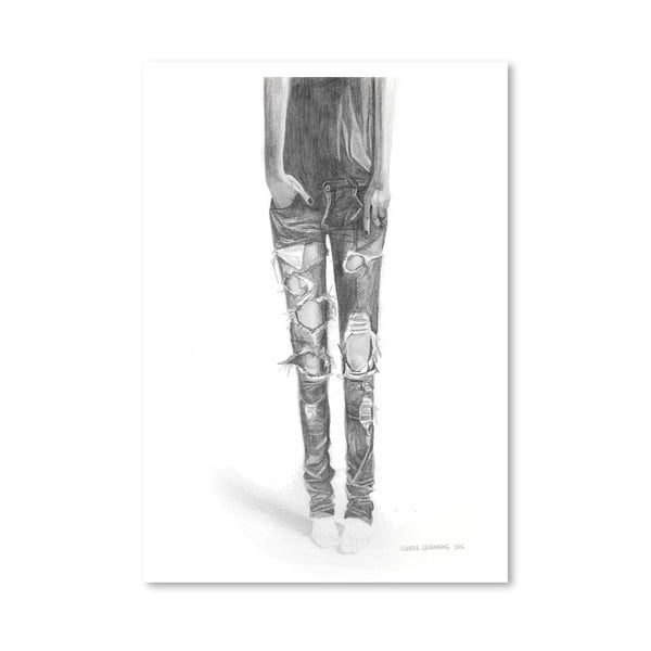Poster Americanflat Ripped Jeans by Claudia Libenberg, 30 x 42 cm