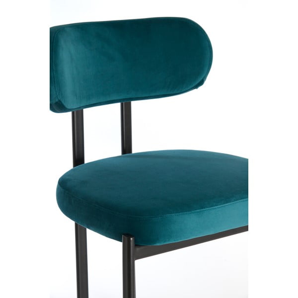Scaune de dining în culoarea petrol 2 buc. din catifea Sonja – Light & Living-image-2