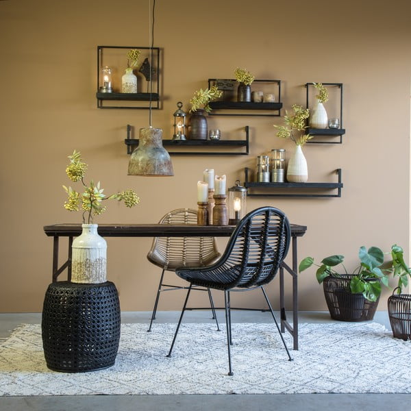 Raft negru mat din lemn  de brad Maddison – Light & Living-image-1