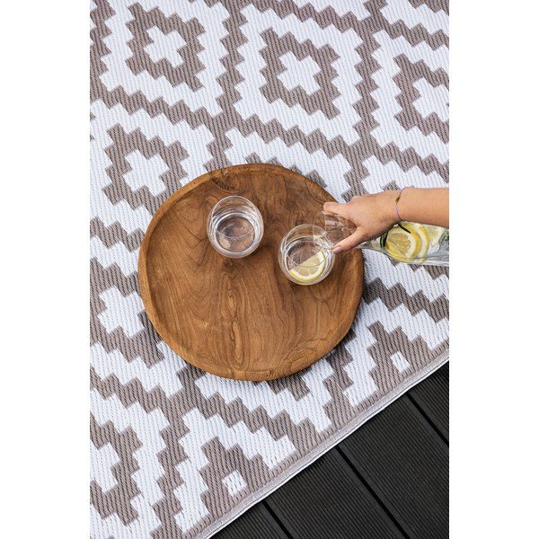 Covor pentru exterior Green Decore Nirvana, 120 x 180 cm, alb-bej-image-3
