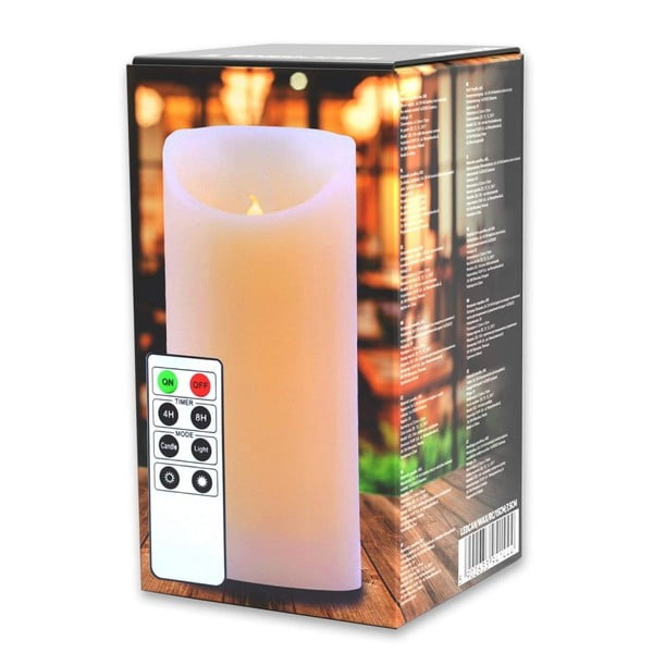 Lumânare cu LED și telecomandă DecoKing Subtle, înălțime 15 cm-image-2