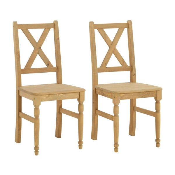 Set 2 scaune din lemn masiv de pin, Støraa Normann