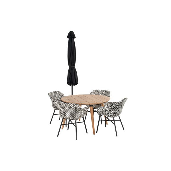 Umbrelă de soare Hartman Sophie, ø 300 cm, negru-image-3