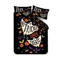 Lenjerie de pat neagră pentru pat dublu 200x200 cm Halloween Trick or Treat – Catherine Lansfield