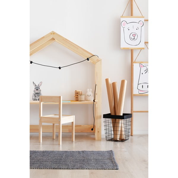 Birou tip căsuță din lemn de pin pentru copii Adeko Bran, 40 x 111 cm-image-1