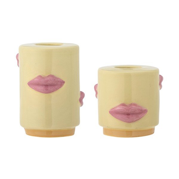 Sfeșnice 2 buc. din gresie Sassy – Bloomingville