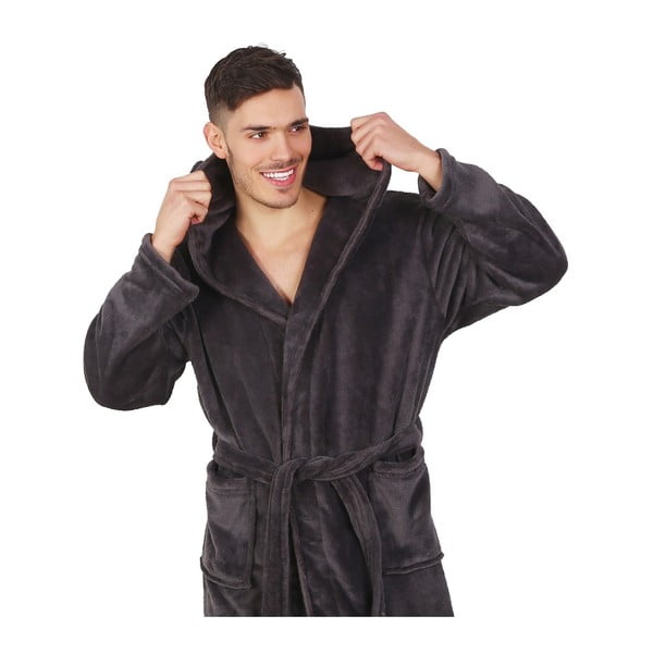 Halat baie unisex DecoKing Robby, mărime M, gri închis-image-4