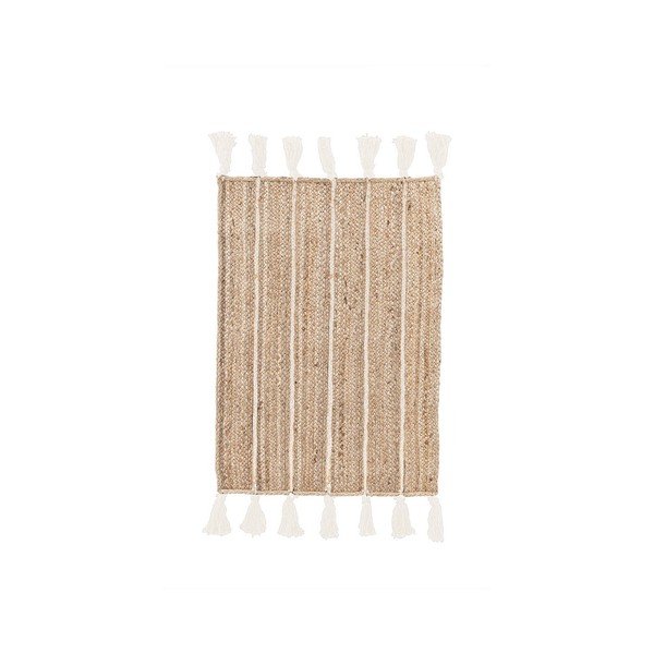 Covor în culoare naturală/fildeș țesut manual din iută 60x90 cm Jalaja – Bizzotto