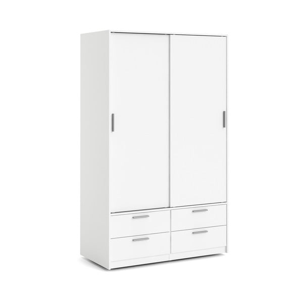 Șifonier alb cu ușă glisantă 121x200 cm Line – Tvilum-image-3