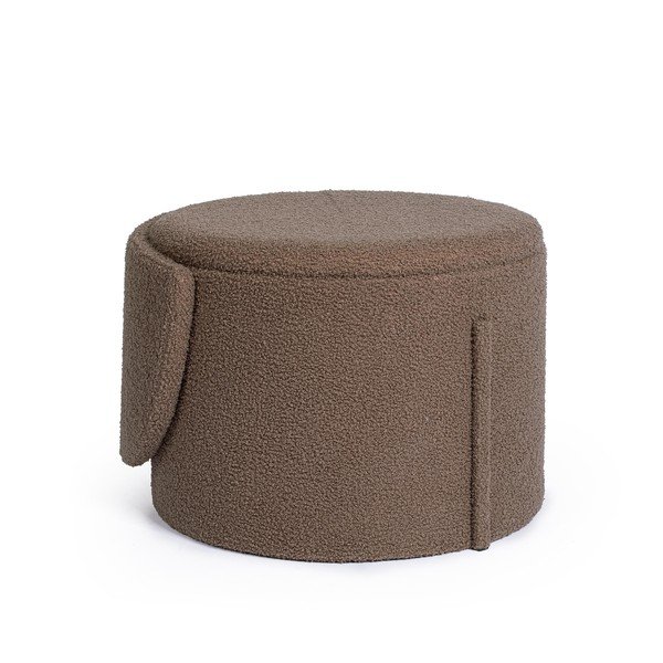 Puf taupe cu tapițerie din țesătură bouclé Anthea – Yes Everyday-image-4