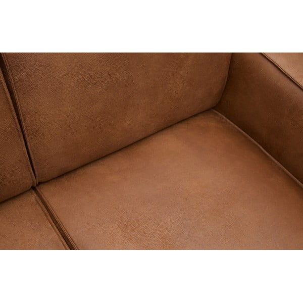 Colțar maro cu tapițerie din imitație de piele (cu colț pe partea stângă/în formă de ”L”) Statement – WOOOD-image-1