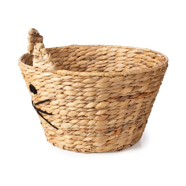 Coș de jucării pentru copii în culoare naturală din zambilă de apă ø 35x26 cm Cat – Compactor-image-2
