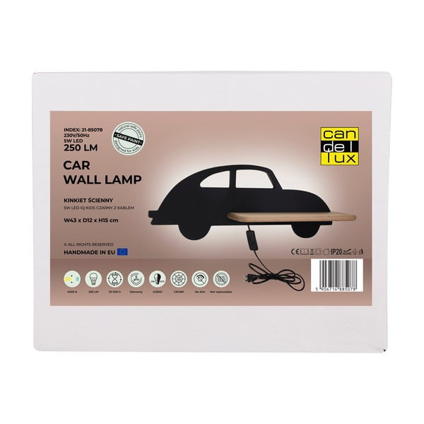 Corp de iluminat pentru copii negru Car – Candellux Lighting-image-3