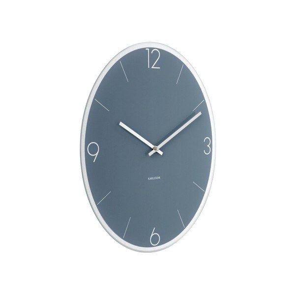 Ceas de perete Karlsson Elliptical, albastru-image-1