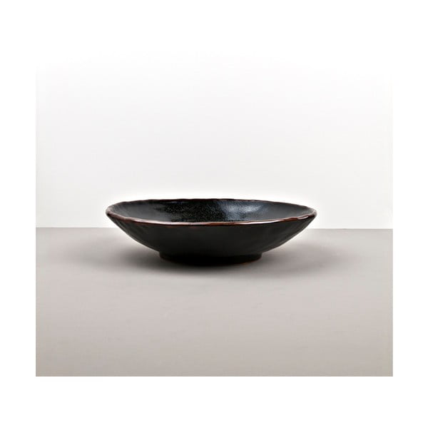 Bol ceramic Made In Japan Tenmokku, ⌀ 24 cm, negru