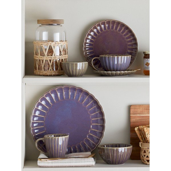 Farfurie violetă pentru desert  din gresie ø 20 cm Latina – Bloomingville-image-2
