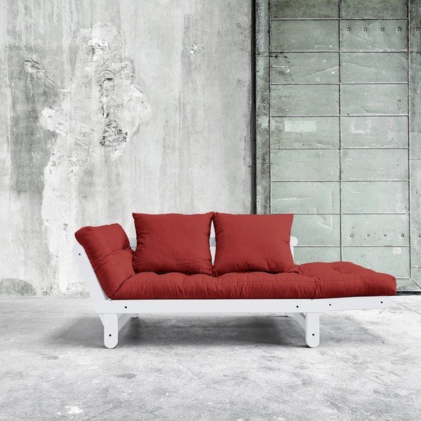  Canapea extensibilă Beat White/Passion Red-image-2