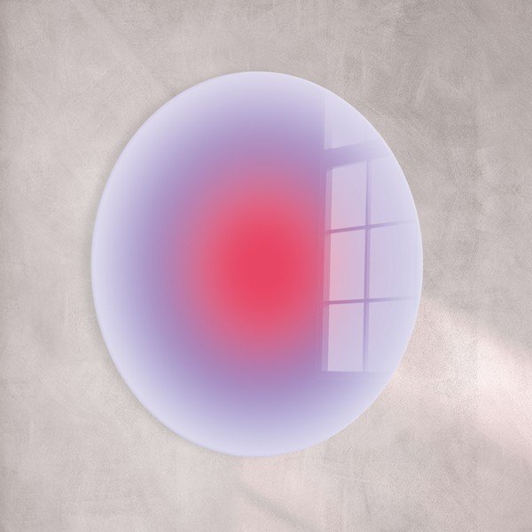 Tablou din sticlă imprimat ø 70 cm Halo – Styler-image-3