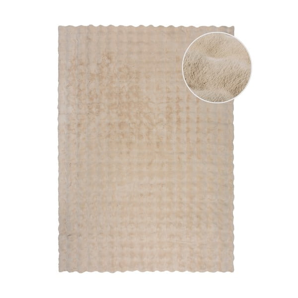 Blană crem sintetică 80x150 cm Waffle Faux Fur – Flair Rugs