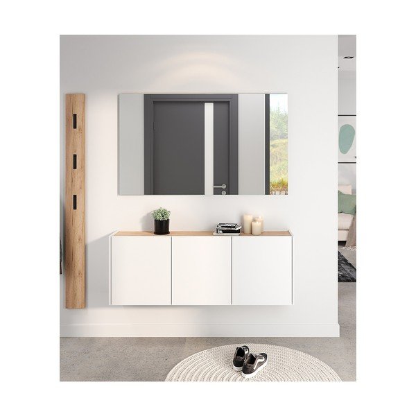 Set pentru hol alb/în culoare naturală cu aspect de lemn de stejar Libbiano – Germania-image-1