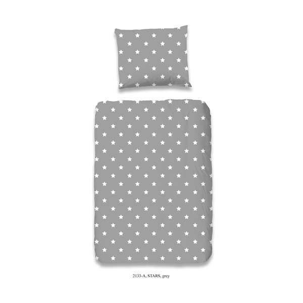 Lenjerie de pat din bumbac pentru copii Good Morning Stars, 120 x 150 cm-image-2