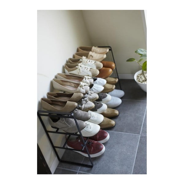 Pantofar ajustabil cu 3 etaje YAMAZAKI Maebashi, negru-image-4