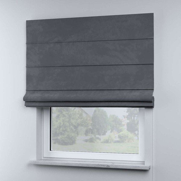 Jaluzea romană gri 170x130 cm Posh Velvet - Yellow Tipi-image-1