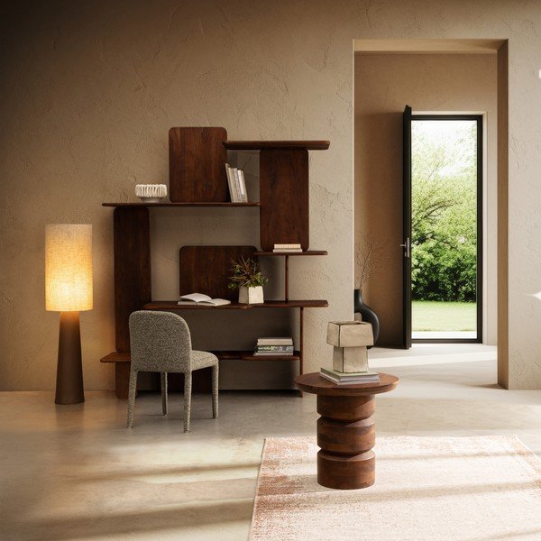 Scaun de dining verde din material bouclé Antara – Bizzotto-image-1