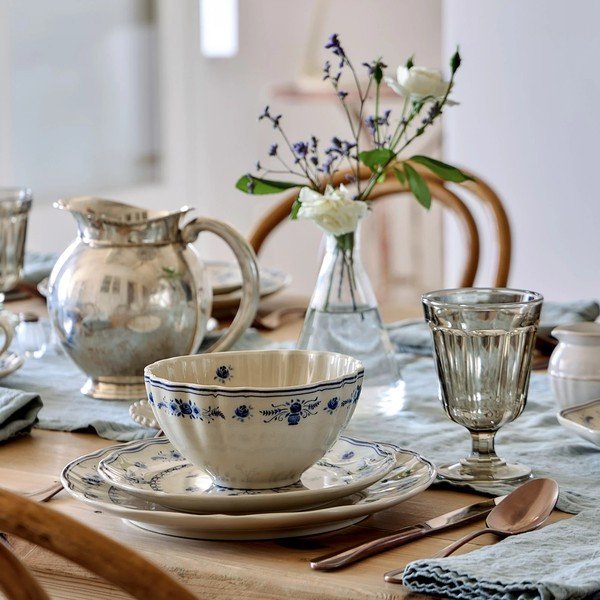 Bol mic albastru/bej pentru supă din gresie 770 ml Vila – Costa Nova-image-1