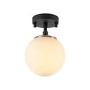 Plafonieră alb-negru cu abajur din sticlă ø 15 cm Atmaca – Opviq lights