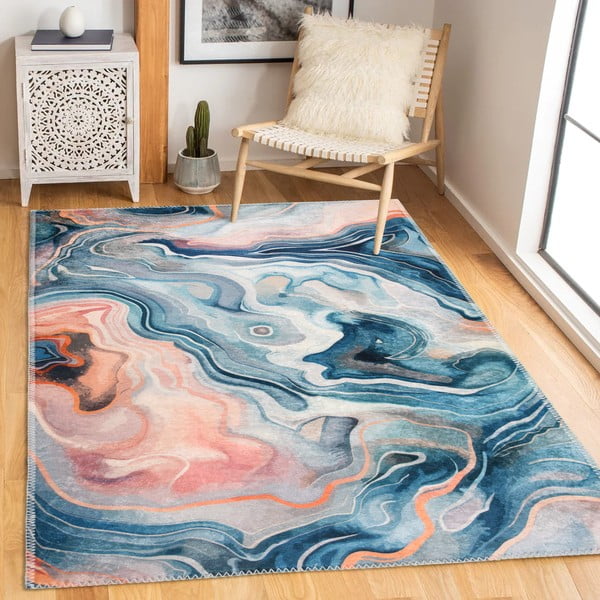 Covor albastru-roz lavabil 60x100 cm Colors of Joy – Vitaus-image-1