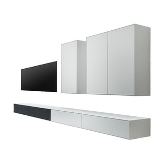 Set masă TV și 2 comode albe-negre Edge by Hammel - Hammel Furniture