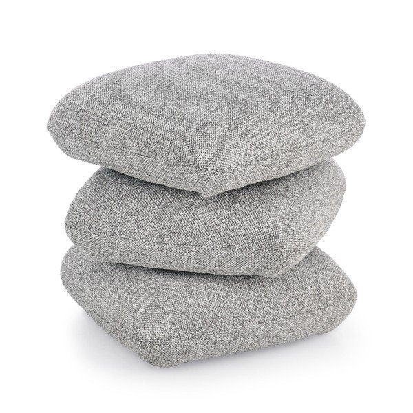 Puf gri cu tapițerie din țesătură bouclé Antara – Bizzotto-image-2