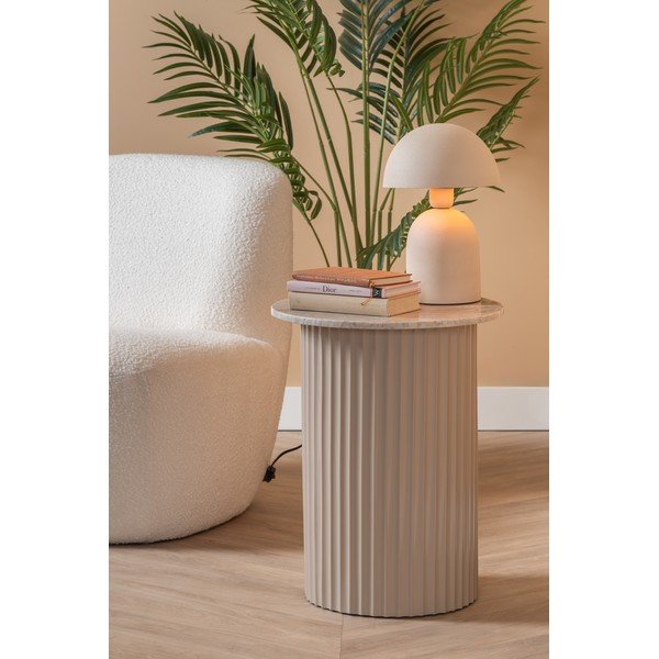 Măsuță auxiliară rotundă din marmură ø 50 cm Luscious – Leitmotiv-image-1