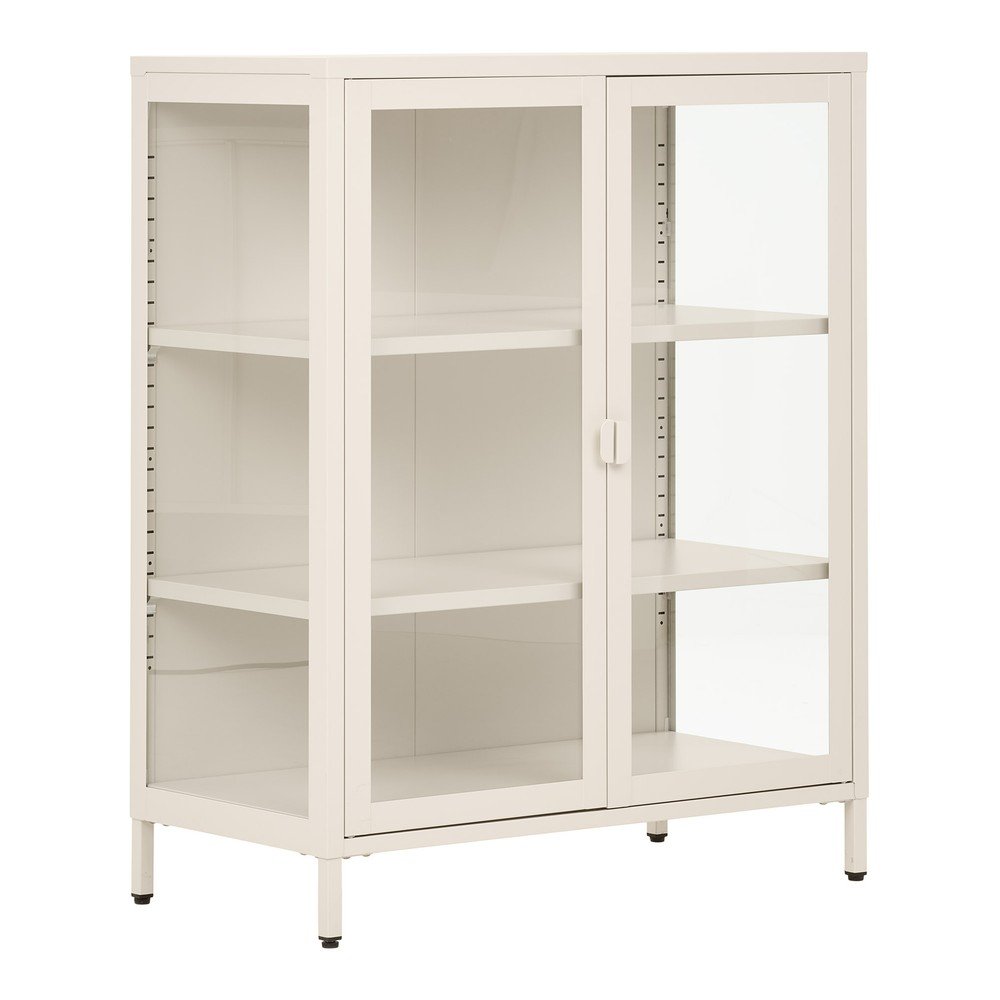 Vitrină crem din oțel 80x101x40 cm Brisbane – House Nordic