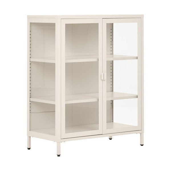 Vitrină crem din oțel 80x101x40 cm Brisbane – House Nordic