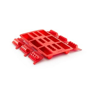 Formă din silicon pentru mini rulade Lékué Square, roșu