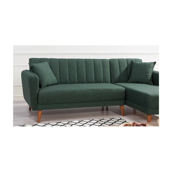 Colțar verde închis extensibil (colț pe  partea dreaptă) Aqua – Balcab Home-image-3