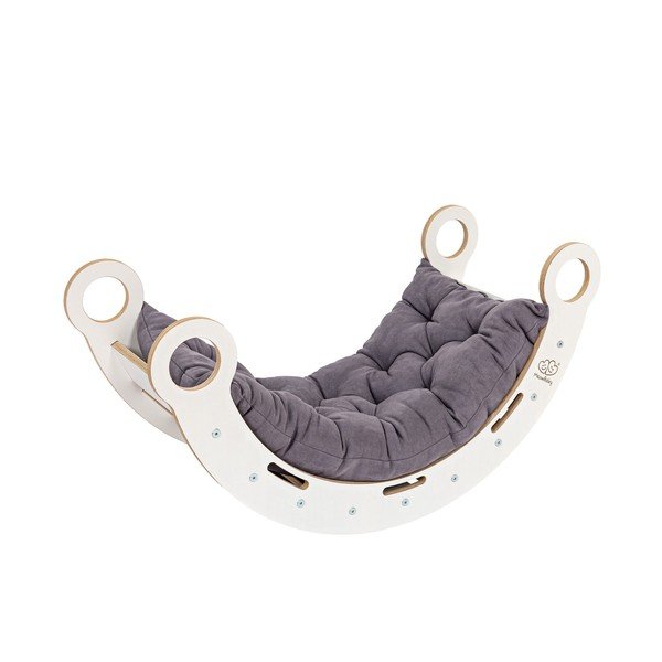 Leagăn alb-gri din lemn de pin 39x75x38 cm Montessori – Meowbaby-image-2