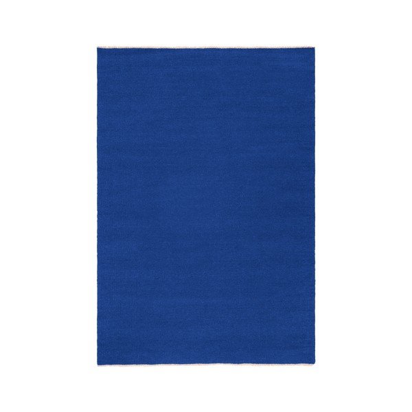 Covor albastru țesut manual din amestesc de lână 160x230 cm Row – Jotex