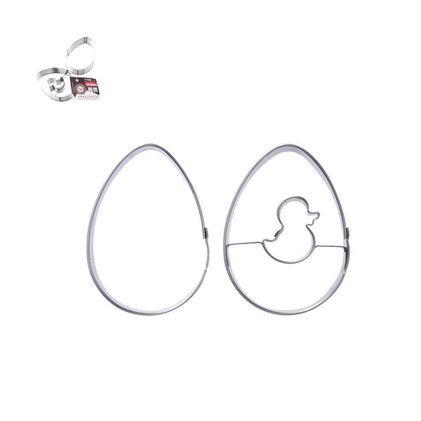 Set 2 forme din inox pentru tăiat aluatul Orion Egg