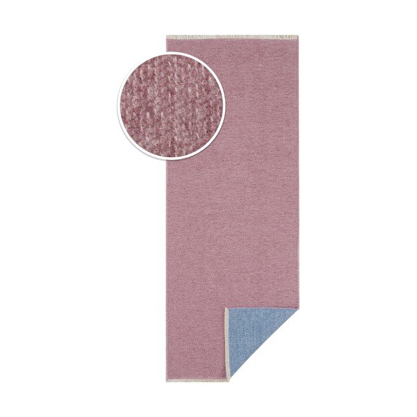 Covor tip traversă cu 2 fețe Hanse Home Duo, 80x200 cm, roz-albastru-image-4