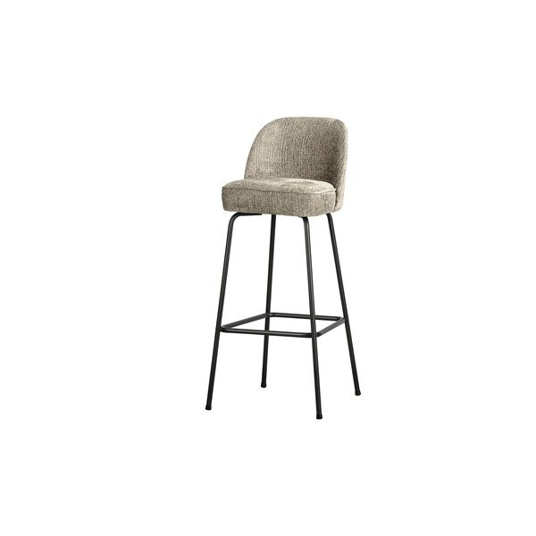 Scaun de bar crem din catifea (înălțime șezut 79 cm) Vogue – WOOOD-image-1