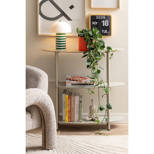 Etajeră gri din metal 90x82x28 cm Riqueza – Leitmotiv-image-1