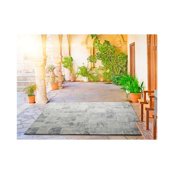 Covor adecvat și pentru exterior Universal Betty White Marro, 135 x 190 cm, alb-image-1
