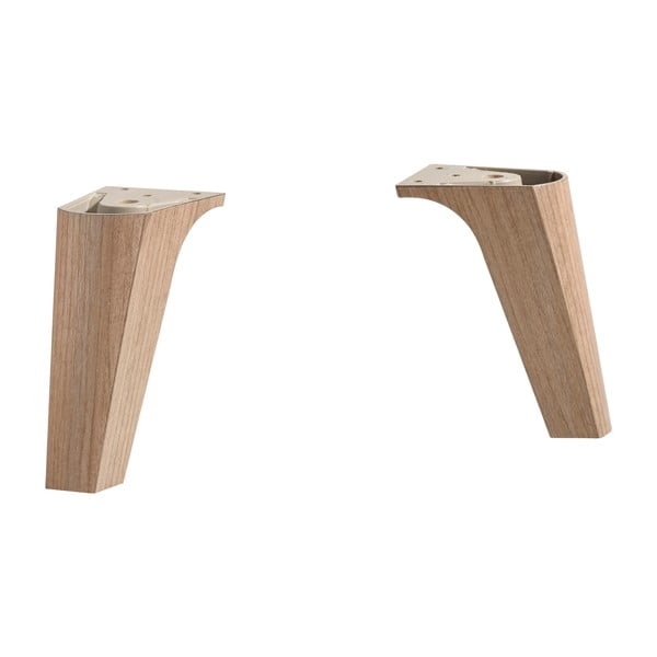 Picioare de mobilier cu aspect de lemn de stejar 2 buc - Pelipal