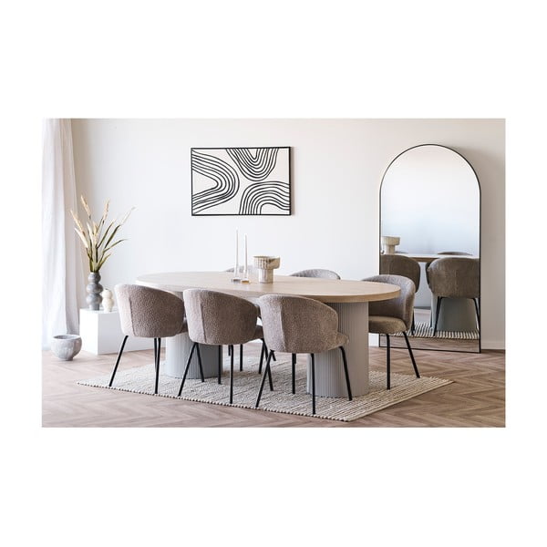 Masă de dining cu blat cu aspect de lemn de  frasin  100x220 cm Solva – House Nordic-image-4