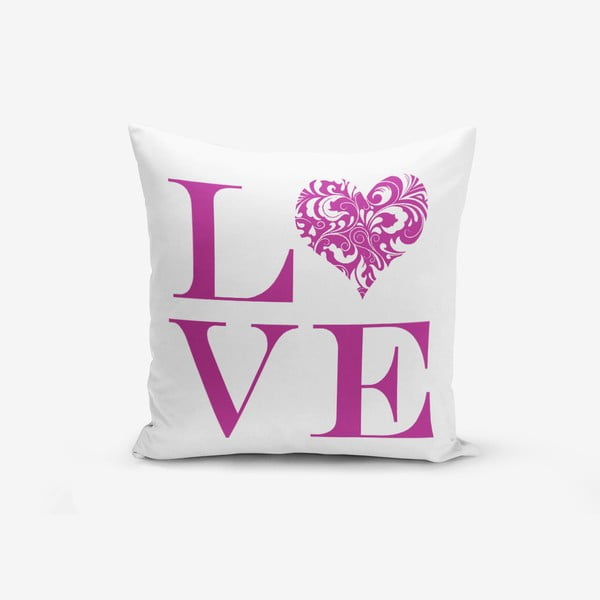 Față de pernă Minimalist Cushion Covers Love Purple, 45 x 45 cm