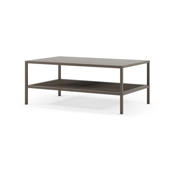 Măsuță de cafea gri din metal 60x100 cm Fayna – Marckeric-image-1