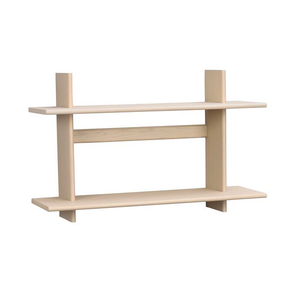 Raft în culoare naturală deschisă etajat cu aspect de lemn de stejar 75 cm Westlock – Rowico